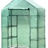 Merkloos Kweekkas - Tuinkas - Foliekas - Folie Kas - Broeikas - Kweektent - Plantenkas - Met Schappen - 143 X 73 X 195 Cm - Groen