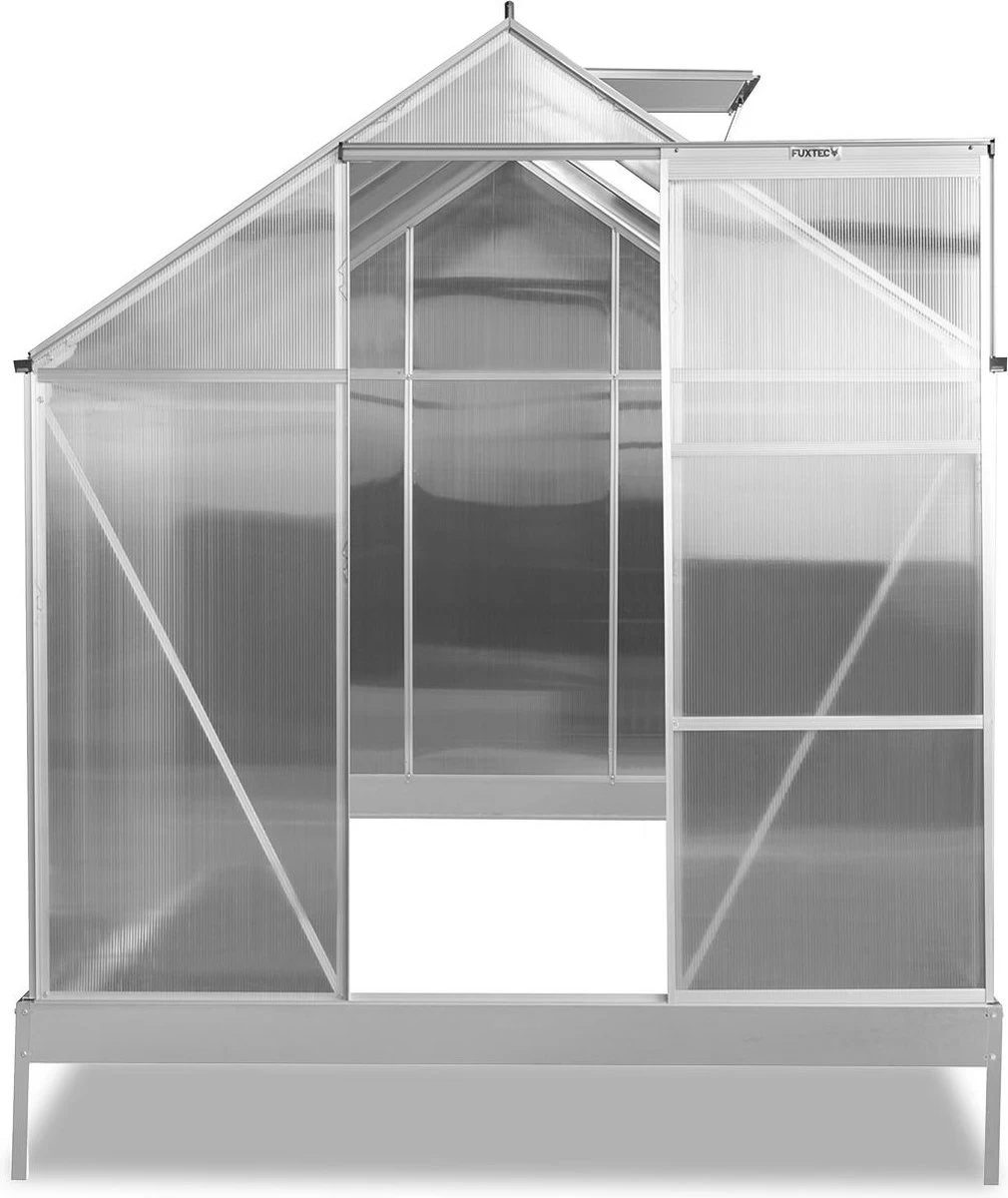 FUXTEC Tuinkas 5,9m² - Broeikas - Kweekkas - Hobbykas - Aluminium/holle Kamerplaat - FX-GWH159 - Afbeelding 3