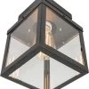 QAZQA Rotterdam - Moderne Plafondlamp Voor Buiten - 1 Lichts - L 160 Mm - Zwart - Buitenverlichting