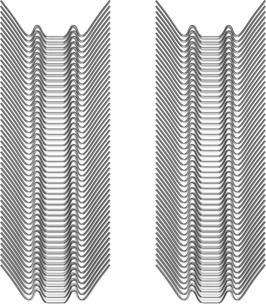 Deuba Kasklemmen RVS - 100 Stuks – Afmeting 85 X 30 X 1,5 Mm – Zilver