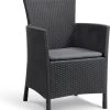 Allibert Iowa Tuinstoel - 60x62x89cm – Grafiet