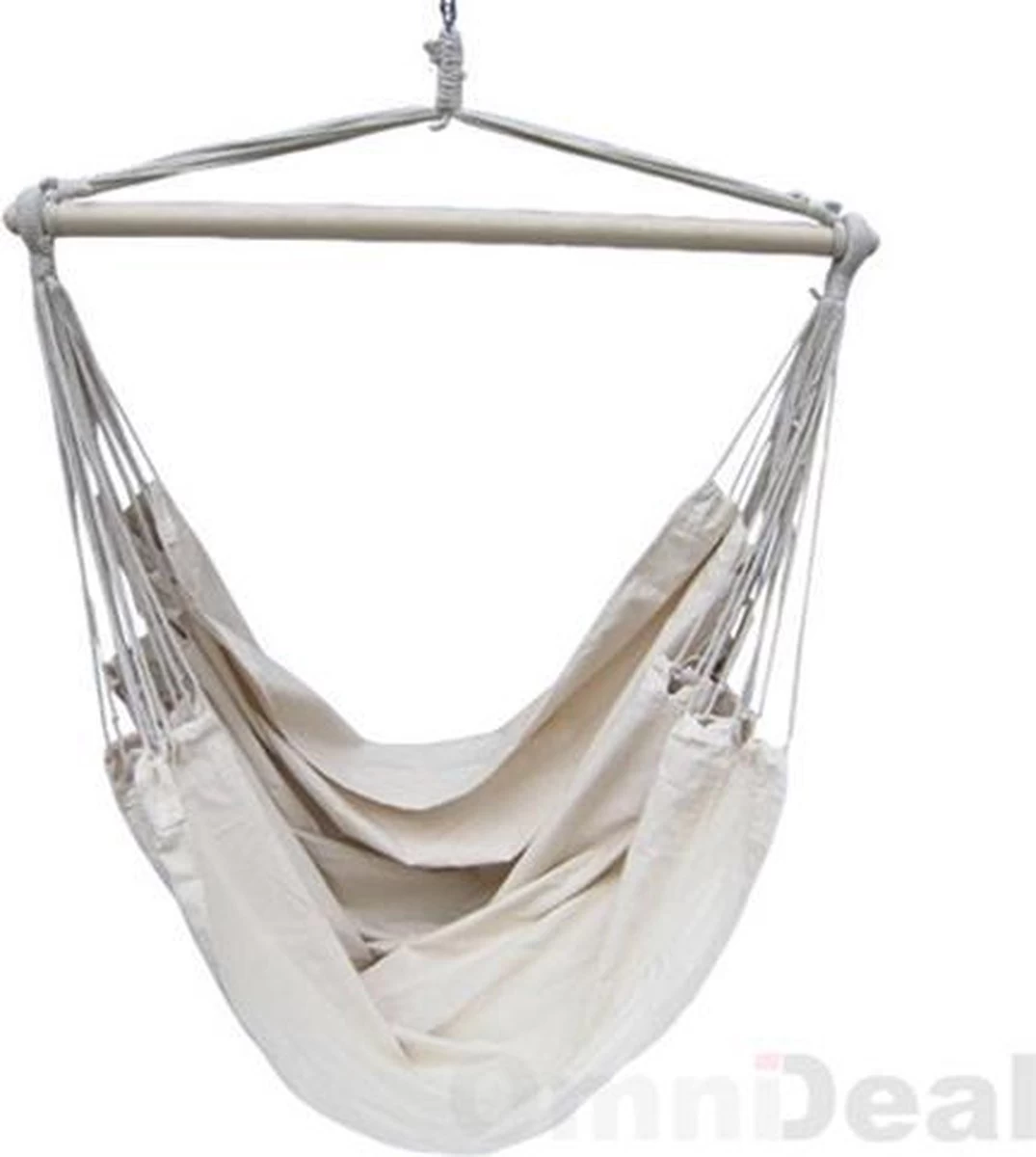 XXL 2 Persoons Hangstoel 185x130 - Zit Hangmat Met Spreidstok Tot 150 Kg - Binnen En Buiten - Afbeelding 9