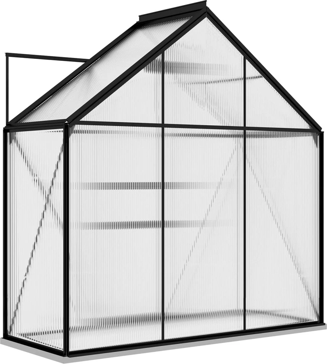 VidaXL Broeikas 1,33 M² Aluminium Antracietkleurig - Afbeelding 4