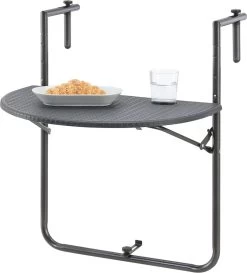 Balkontafel Cicala Inklapbaar 83,5x60x64 Cm Donkergrijs