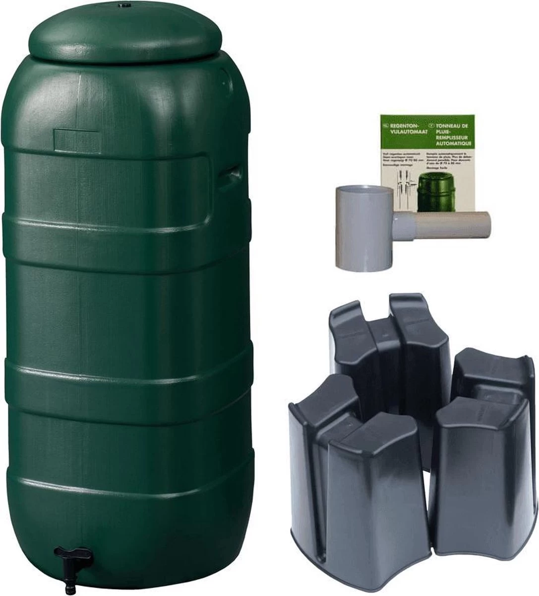 Regenton Rainsaver - Groen 100 L + Voet + Vulautomaat