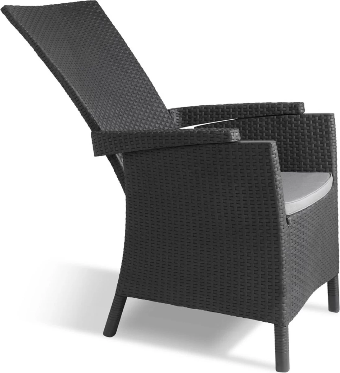 Allibert Vermont Verstelbare Tuinstoel - 64x68x107cm - Grafiet - Afbeelding 3