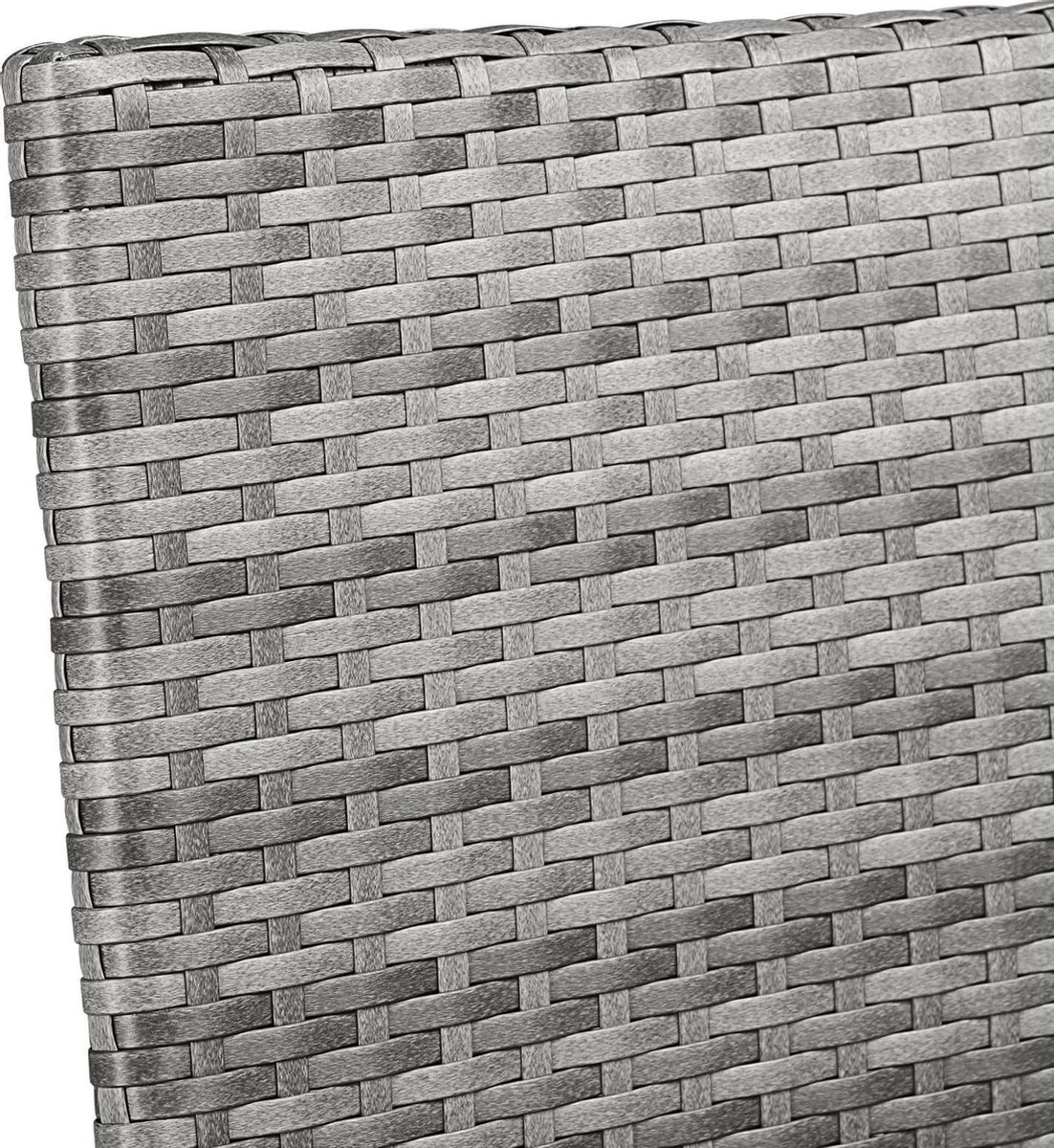 Casaria Polyrattan Tuinstoelen – 4 Stuks Stapelbaar – Grijs - Afbeelding 9