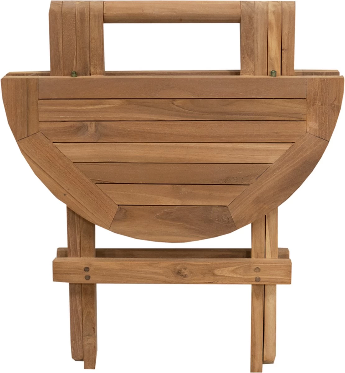 Picknicktafel Rond - Bijzettafel Voor Buiten - - Inklapbare Picknicktafel - Kleine Klaptafel Met Handvat - 50cm - Afbeelding 3