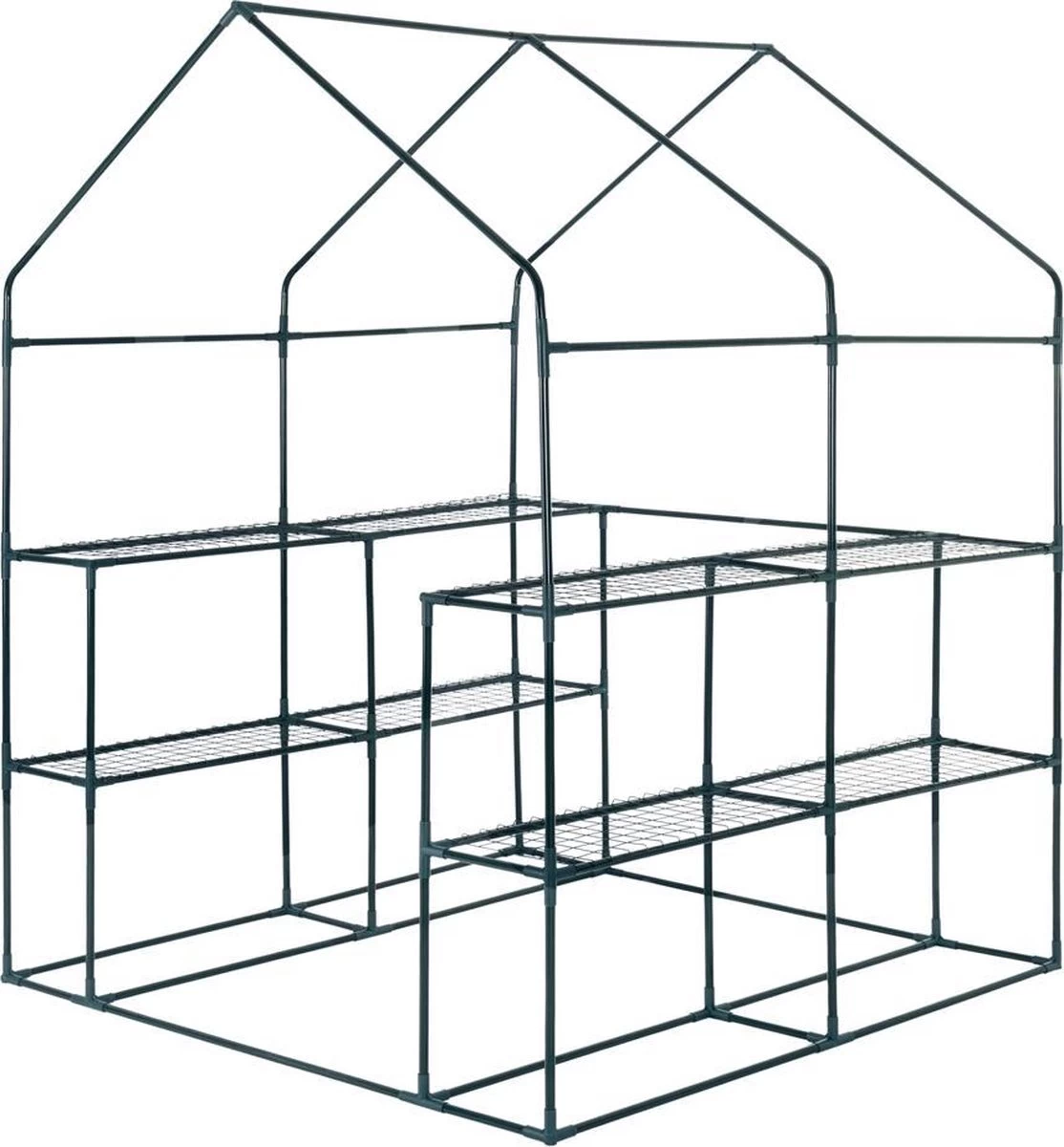 Gardebruk Kweekkas 2m² - 8 Legplanken & 4 Ramen - 195x143x143 Cm - Afbeelding 3