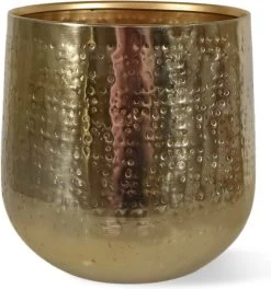 Gina Da - Bloempot - Karakter - Goud - Metaal - 15 Cm Hoog