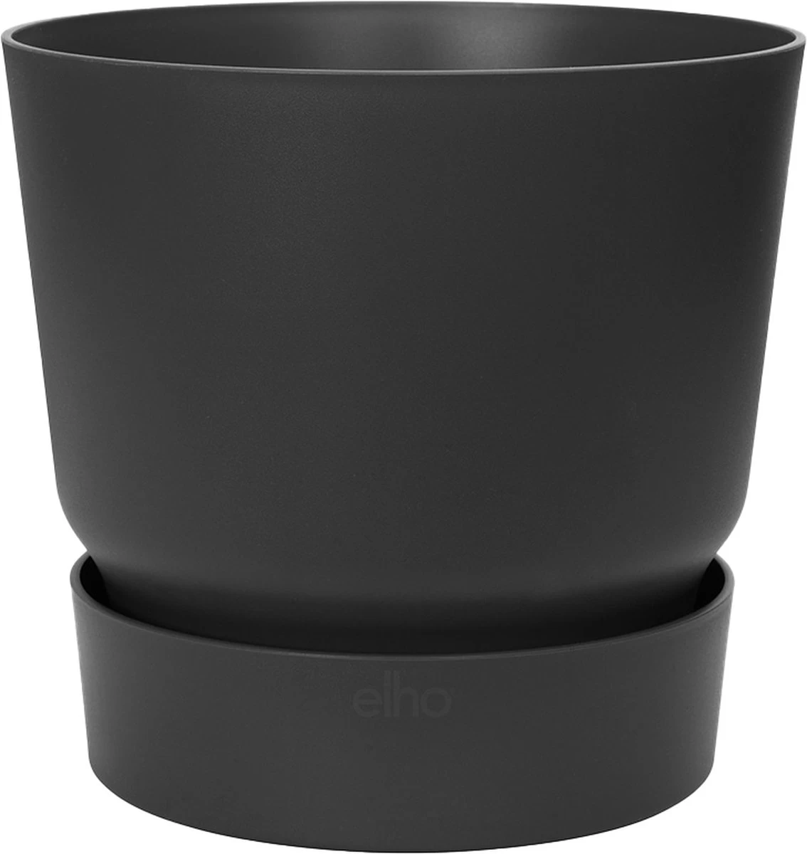 Elho Greenville Rond 30 - Grote Bloempot Voor Buiten - Gemaakt Van Gereycled Plastic - Ø 29.5 X H 27.8 Cm - Living Black