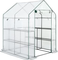 Gardebruk Kweekkas 2m² - 8 Legplanken & 4 Ramen - 195x143x143 Cm