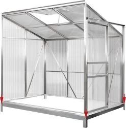 Deuba Broeikas Fundament Verzinkt – 190x122cm - Incl. Montagemateriaal