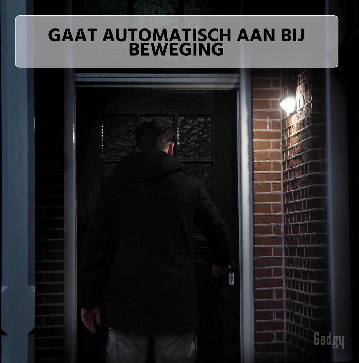 Gadgy Solar Buitenlamp Met Bewegingssensor - Wandlamp Set Van 2 - 78 Led's - Tuinverlichting Op Zonne-energie - IP45 Waterdicht Voor Tuin / Wand / Oprit - Afbeelding 3