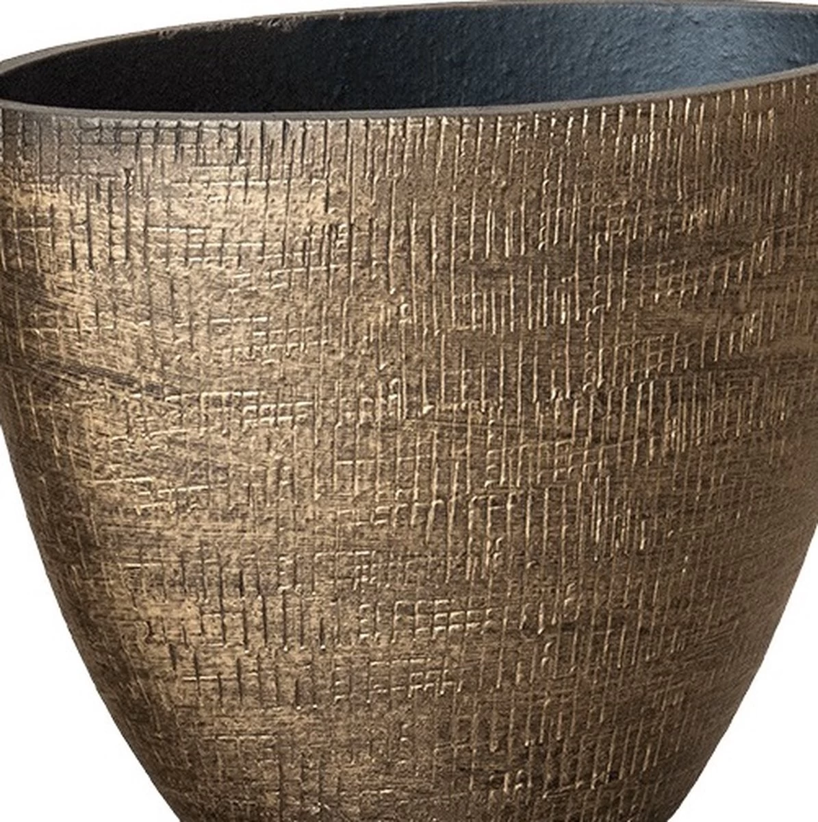 Merkloos Planter Ryan Shiny Gold 33 Cm Ovale Gouden Bloempot Voor Binnen Ovaal - Afbeelding 2