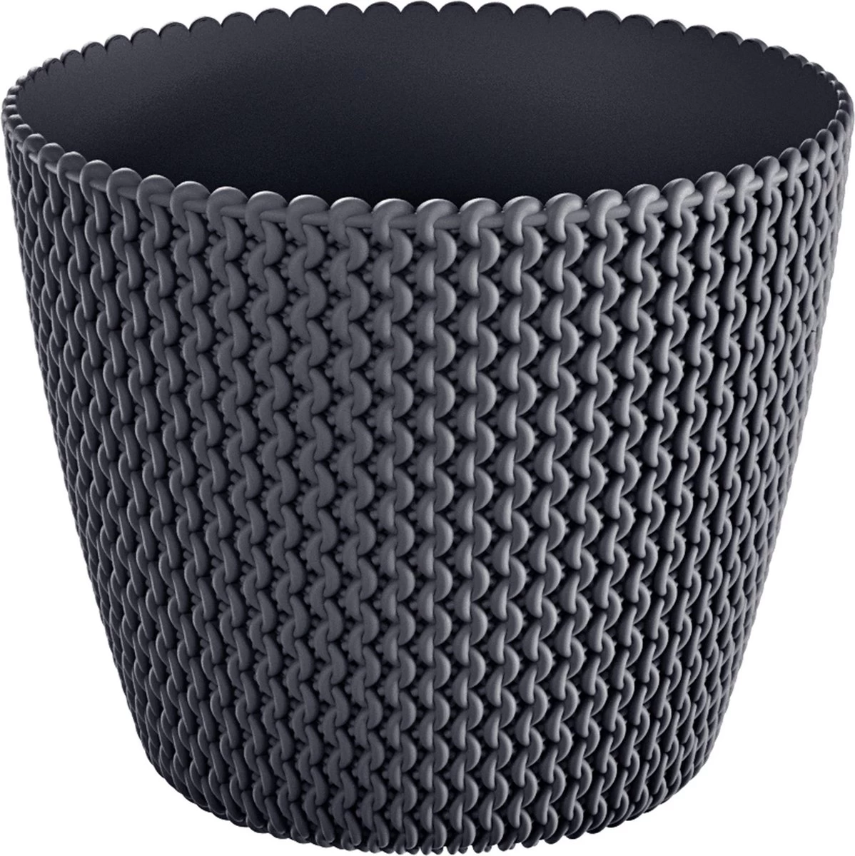 Prosperplast 1x Kunststof Splofy Bloempotten 30 Cm Antraciet - Bloempotten/plantenpotten Voor Binnen En Buiten