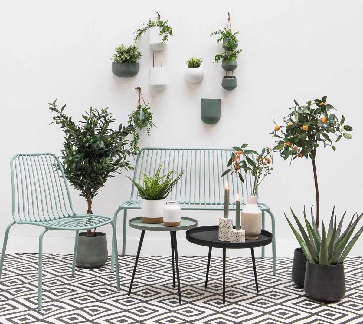 Pt Wand Bloempot Oval Wide - Green - Afbeelding 5