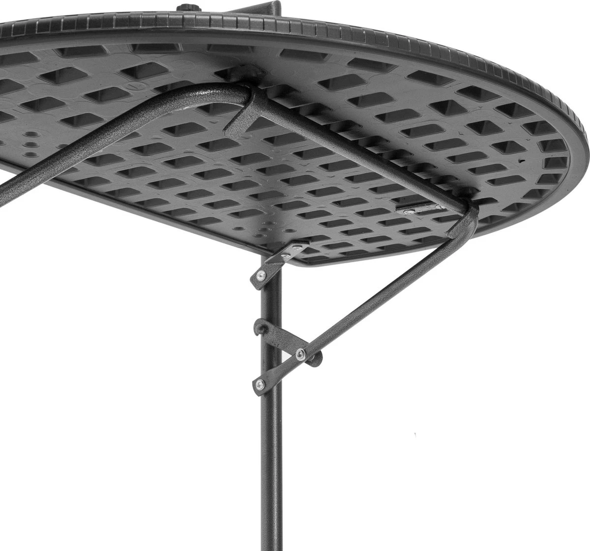 Relaxdays Balkontafel Inklapbaar, Balkon Tafel Rotan, Hangtafel Reling - Zwart - Afbeelding 6