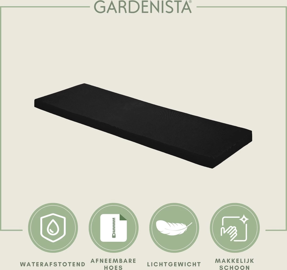 Gardenista Tuinbank Kussen - Bank Meubilair Buiten 2-zitter ZitKussen - Bankkussen Voor Tuin - Zitkussen Voor Tuinbank - Zachte En Lichtgewicht Waterbestendig Materiaal - Afbeelding 2