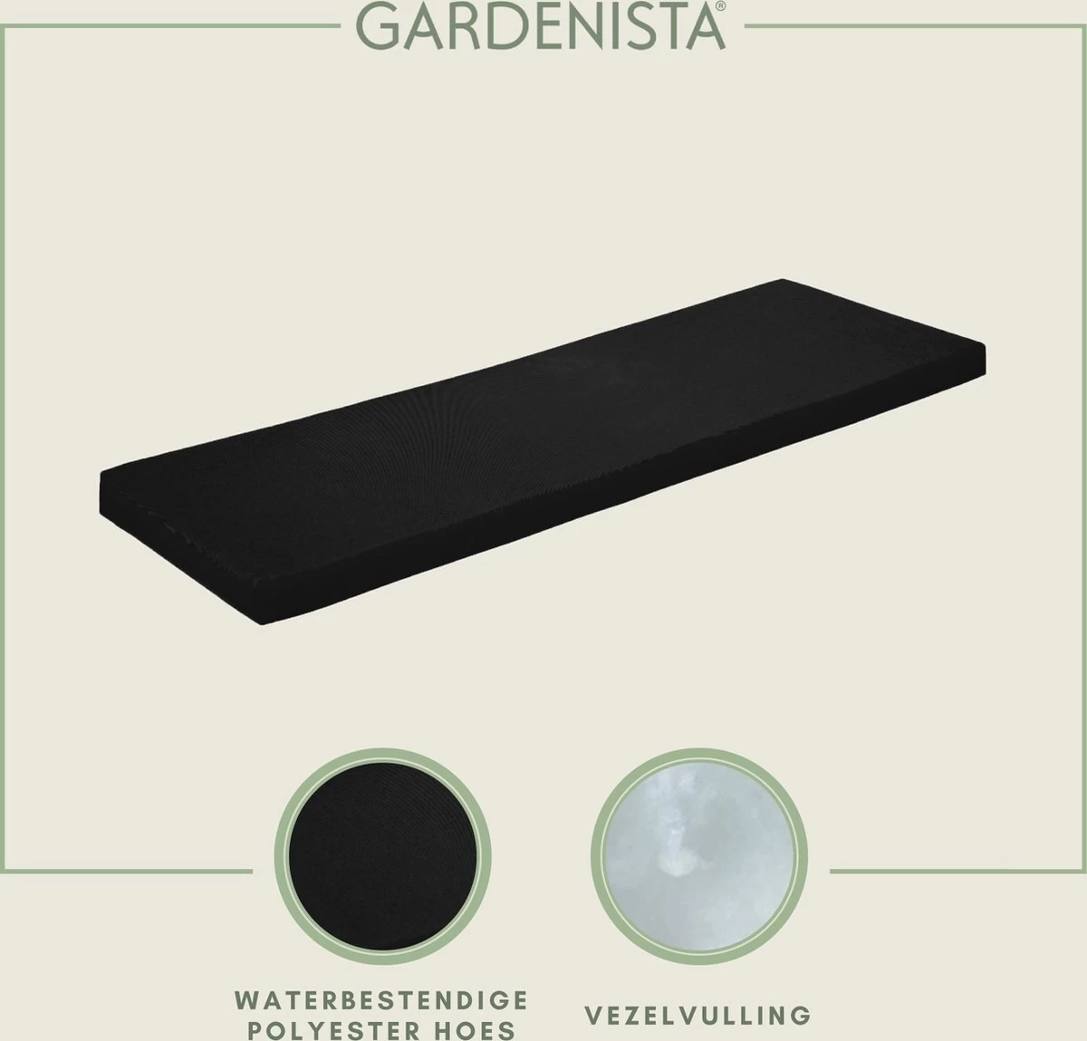 Gardenista Tuinbank Kussen - Bank Meubilair Buiten 2-zitter ZitKussen - Bankkussen Voor Tuin - Zitkussen Voor Tuinbank - Zachte En Lichtgewicht Waterbestendig Materiaal - Afbeelding 3