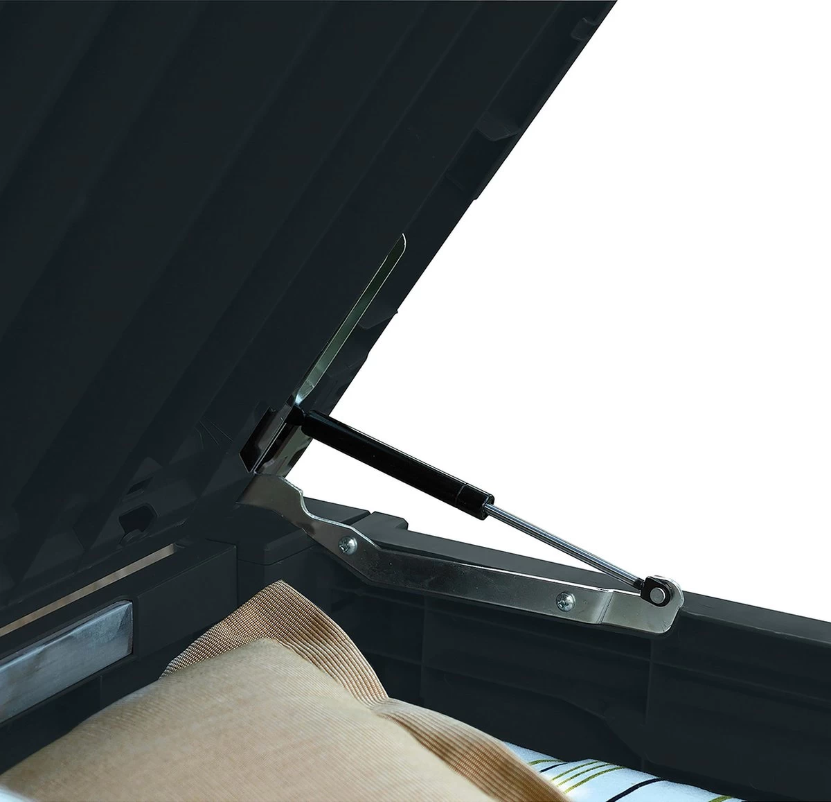 Keter Rockwood Opbergbox - 570L - 155x72,4x64,4cm - Grafiet - Afbeelding 6