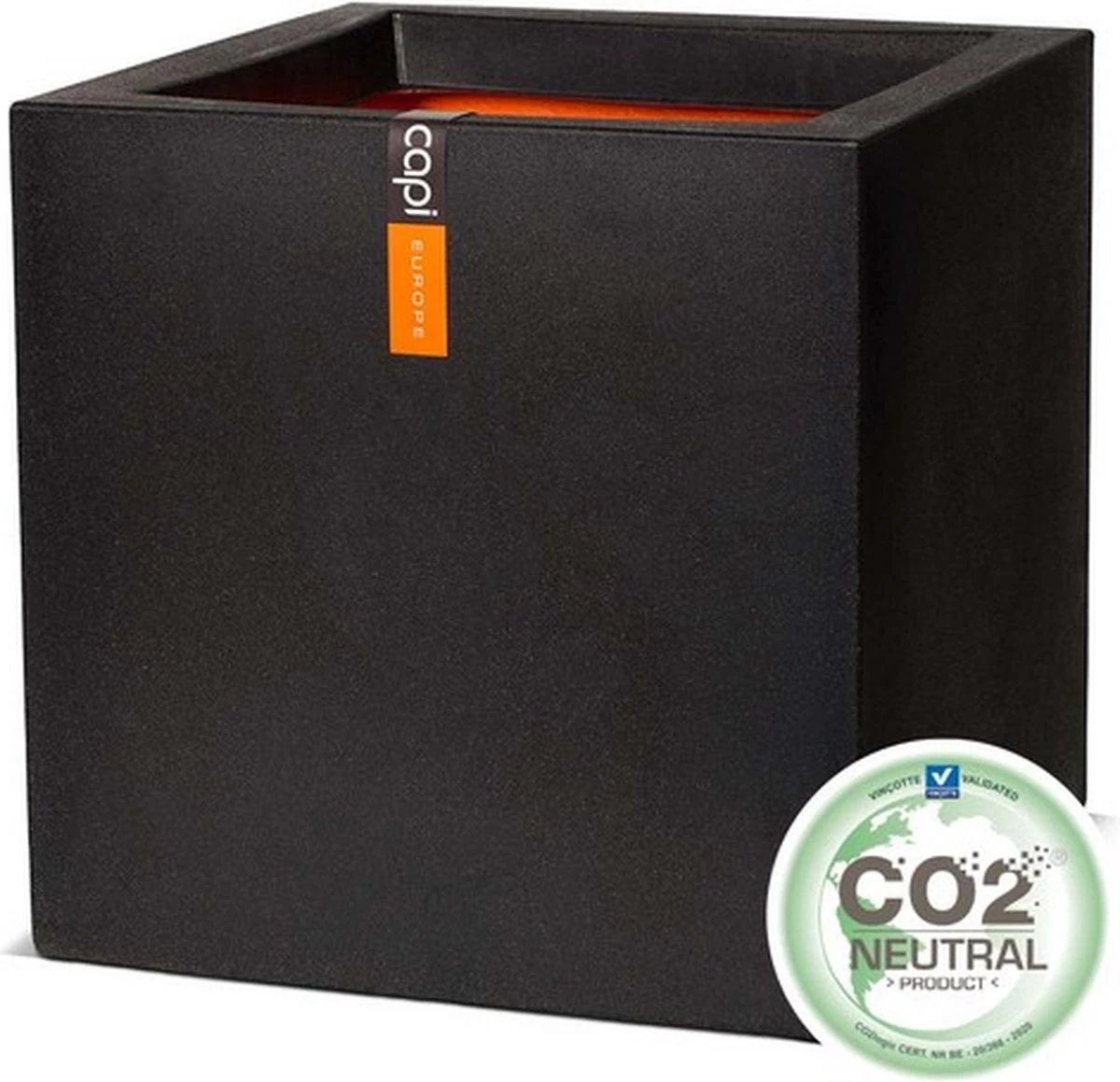 Capi Europe - Bloempot Vierkant Smooth NL - 50x50x50 - Zwart - Voor Binnen En Buiten - KBL904 - Afbeelding 14