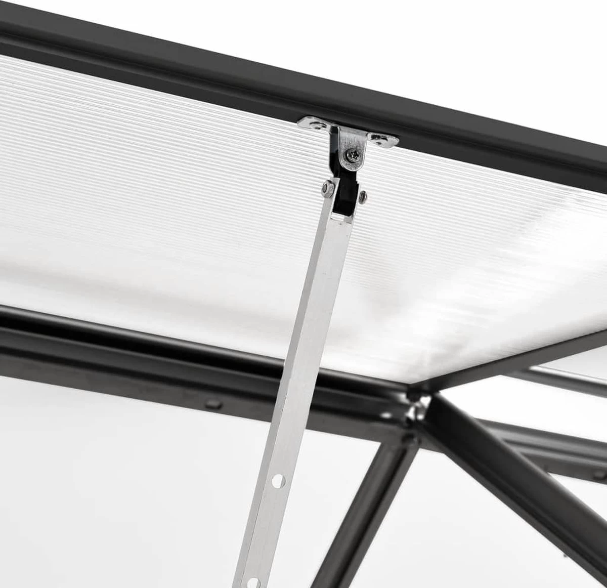 VidaXL Broeikas 1,33 M² Aluminium Antracietkleurig - Afbeelding 3