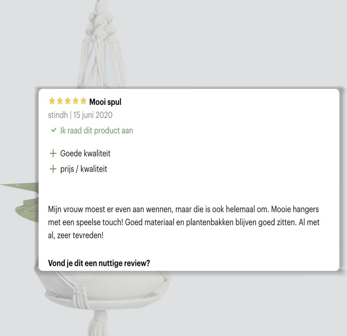Merkloos Plantenhanger Macramé - Luxe Gevlochten Touw Katoen - 2 Stuks - Plantenpot Ophangen - Afbeelding 7