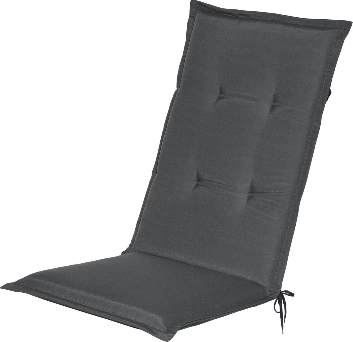 Beautissu Loft HL – Set Van 4 Tuinkussens Hoge Rug 120x50x6 Cm Kussen Grafiet Grijs Tuinstoelkussens Zitkussen Tuinstoel - Afbeelding 2