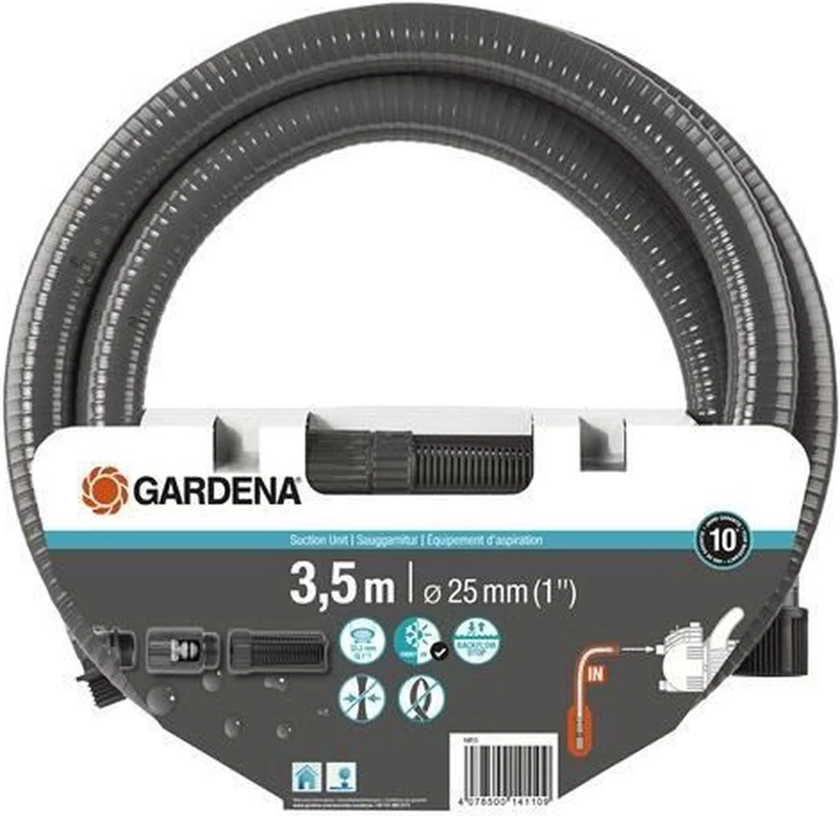 GARDENA Spiraal Aanzuigslang - Waterpomp - 3,5 M X 25 Mm - Afbeelding 7