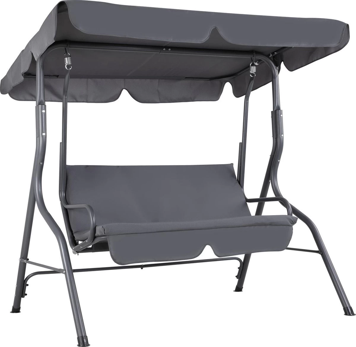 Merkloos Casaria Hollywood Schommel - Antraciet - Incl. Zonnekap