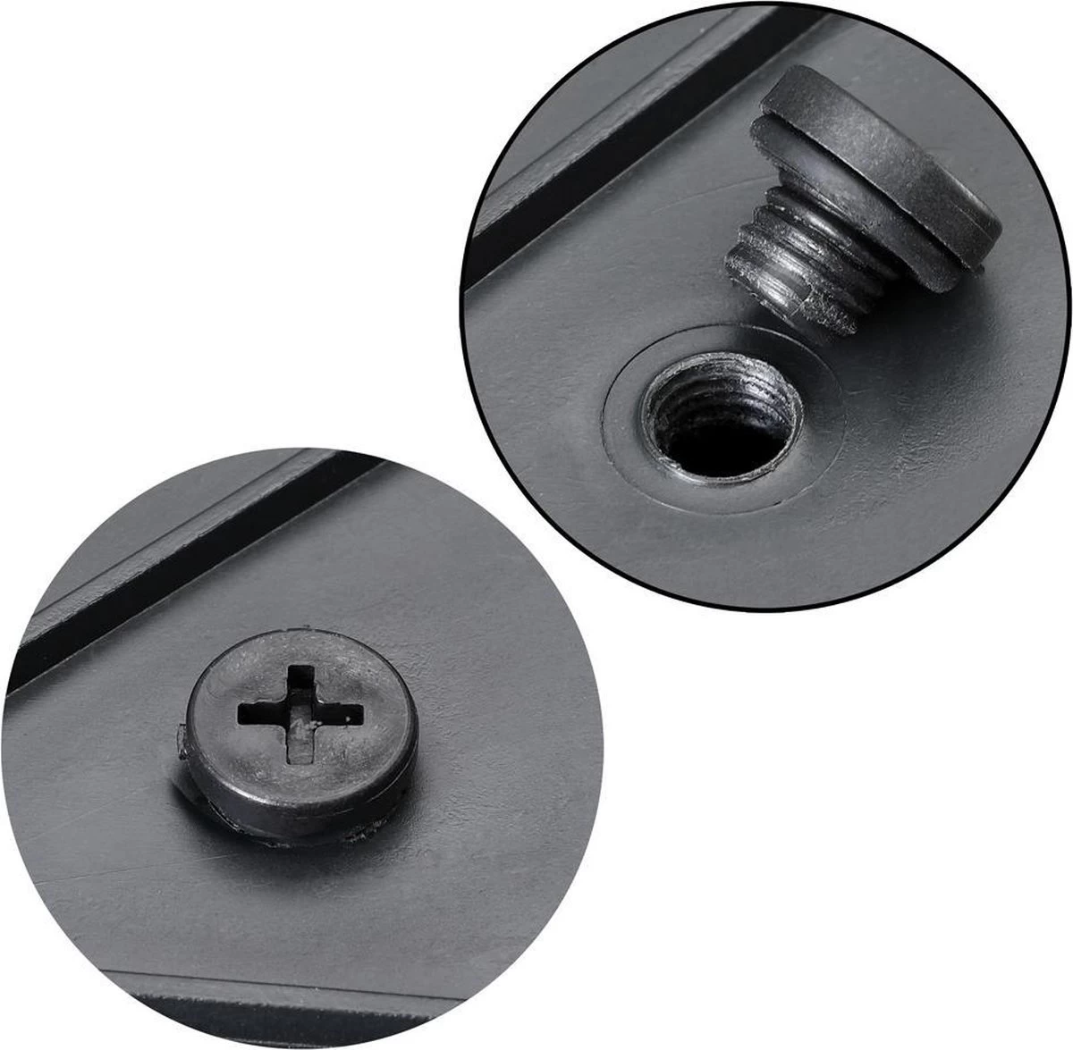 Casaria Polyrattan Plantenbak - Met Klimoprek - 3 Bakken Zwart - Afbeelding 2