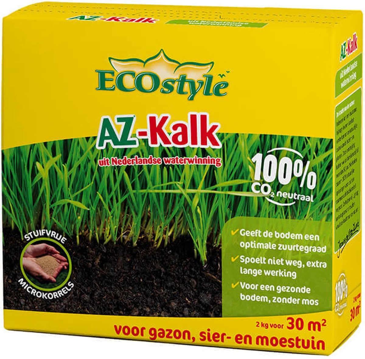 ECOstyle AZ Kalk Micro Korrel – Voor Gazon, Sier- En Moestuin - Corrigeert Zuurgraad Direct En Langdurig - Werkt Tegen Mos - CO2-Neutraal – 265 M² - 20 KG - Afbeelding 10
