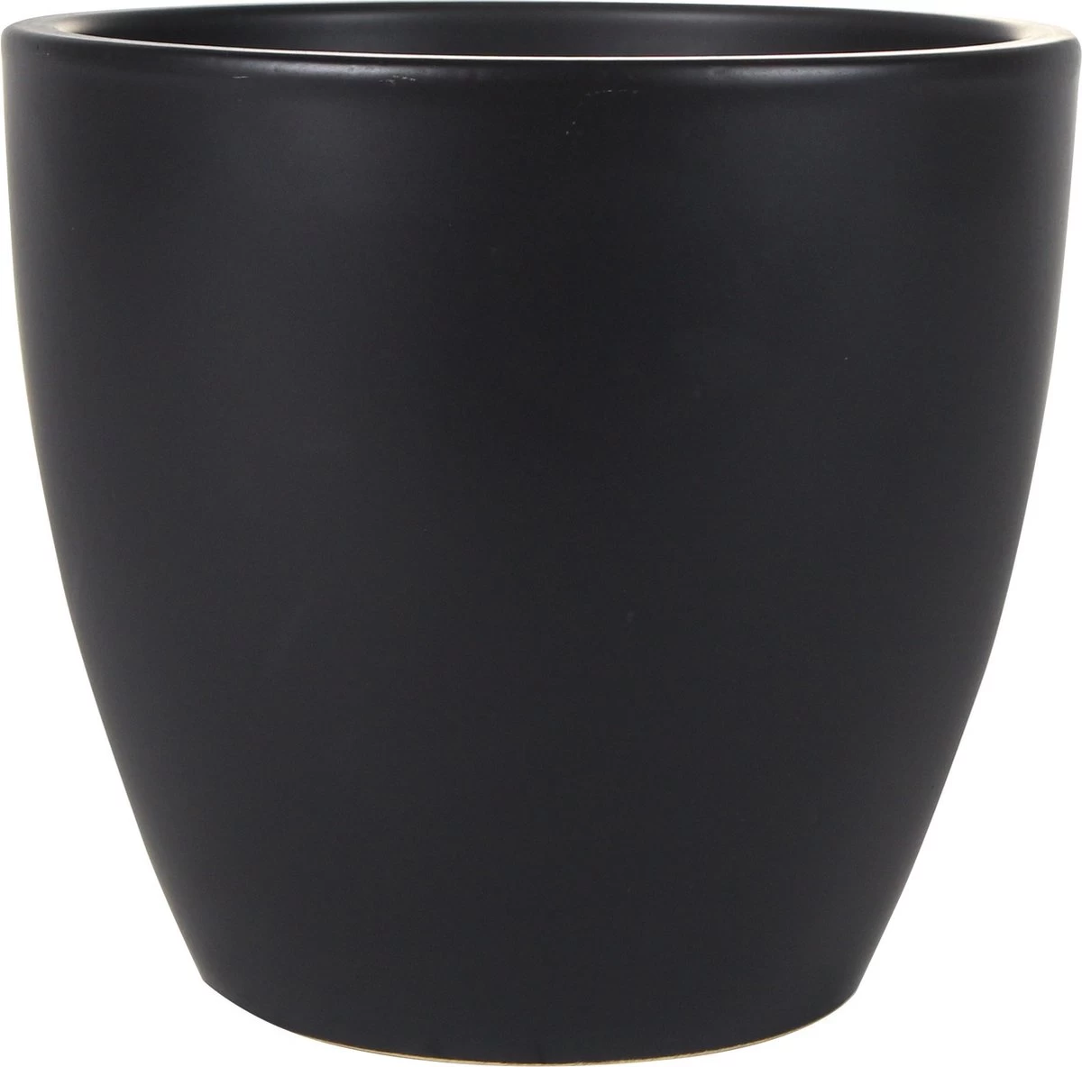 Plantenpot/bloempot In Een Strakke Scandinavische Look Zwart Dia 20 Cm En Hoogte 19 Cm Glanzend