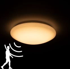 Proventa Plafondlamp Met Bewegingssensor LED - Binnen & Buiten - Warm Wit - 33 Cm