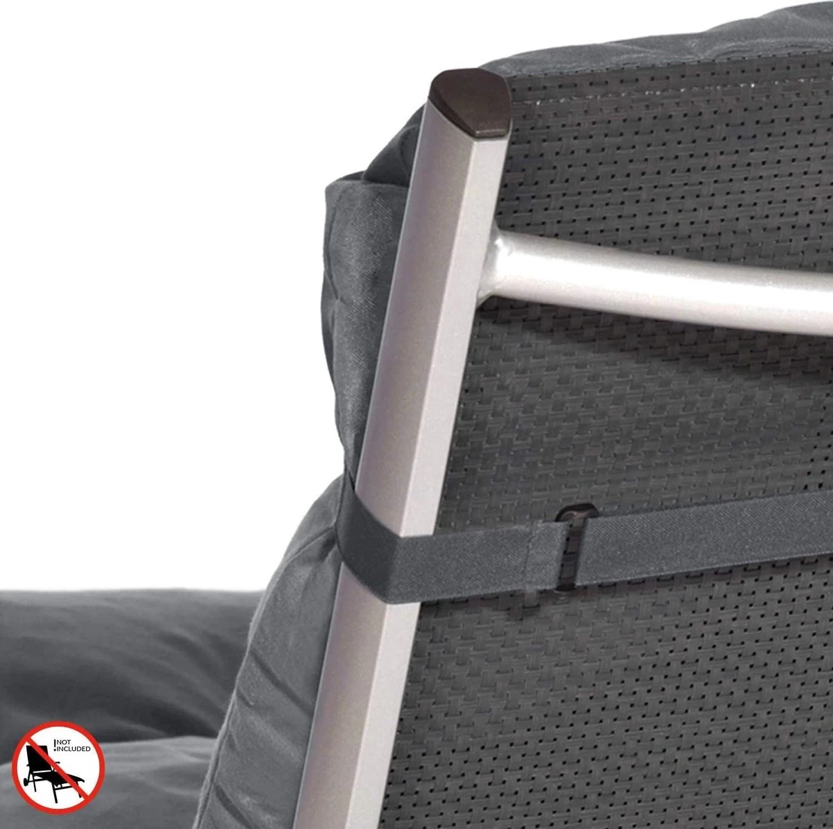 Beautissu Flair RL – Ligbedkussen Tuinkussen Ligstoel – Zonnebed Kussen Voor Tuin Meubelen 190x60x8 Cm Antraciet - Afbeelding 7