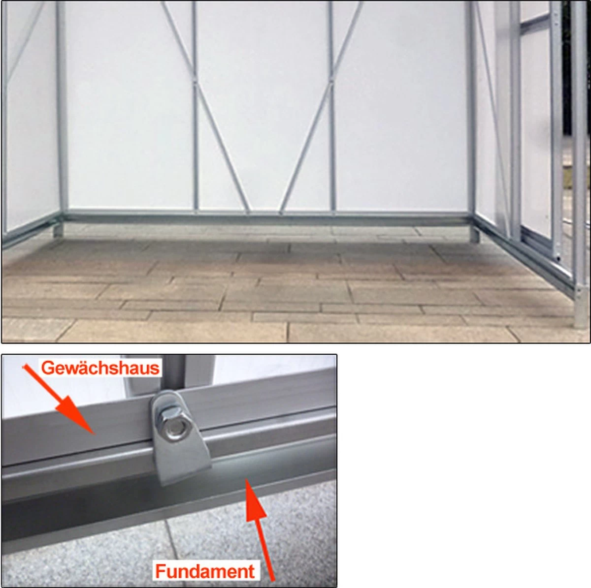 Deuba Broeikas Fundament Verzinkt – 190x122cm - Incl. Montagemateriaal - Afbeelding 5