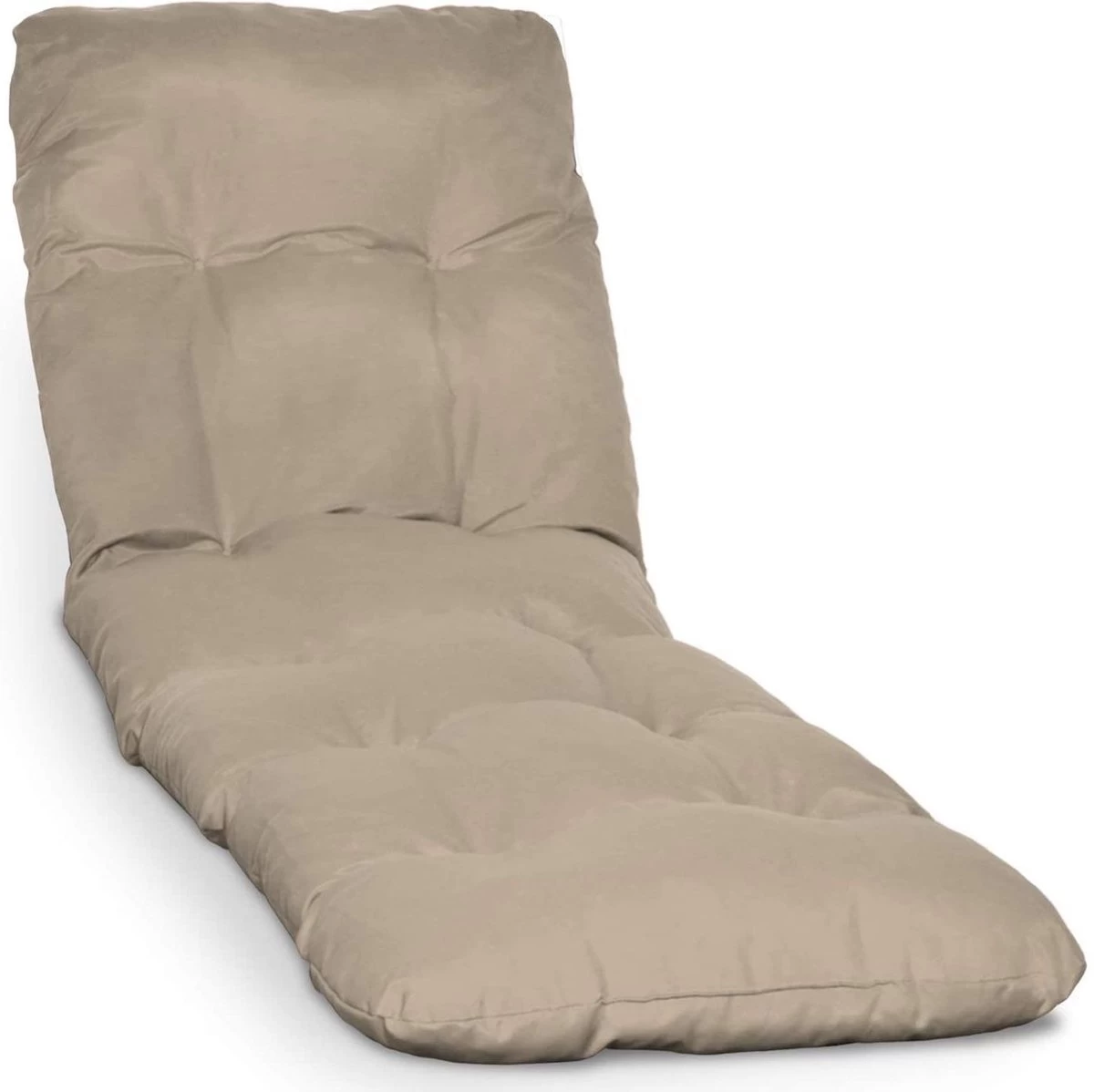 Beautissu Flair RL – Ligbedkussen Tuinkussen Ligstoel – Zonnebed Kussen Voor Tuin Meubelen 190x60x8 Cm Natuur - Afbeelding 7