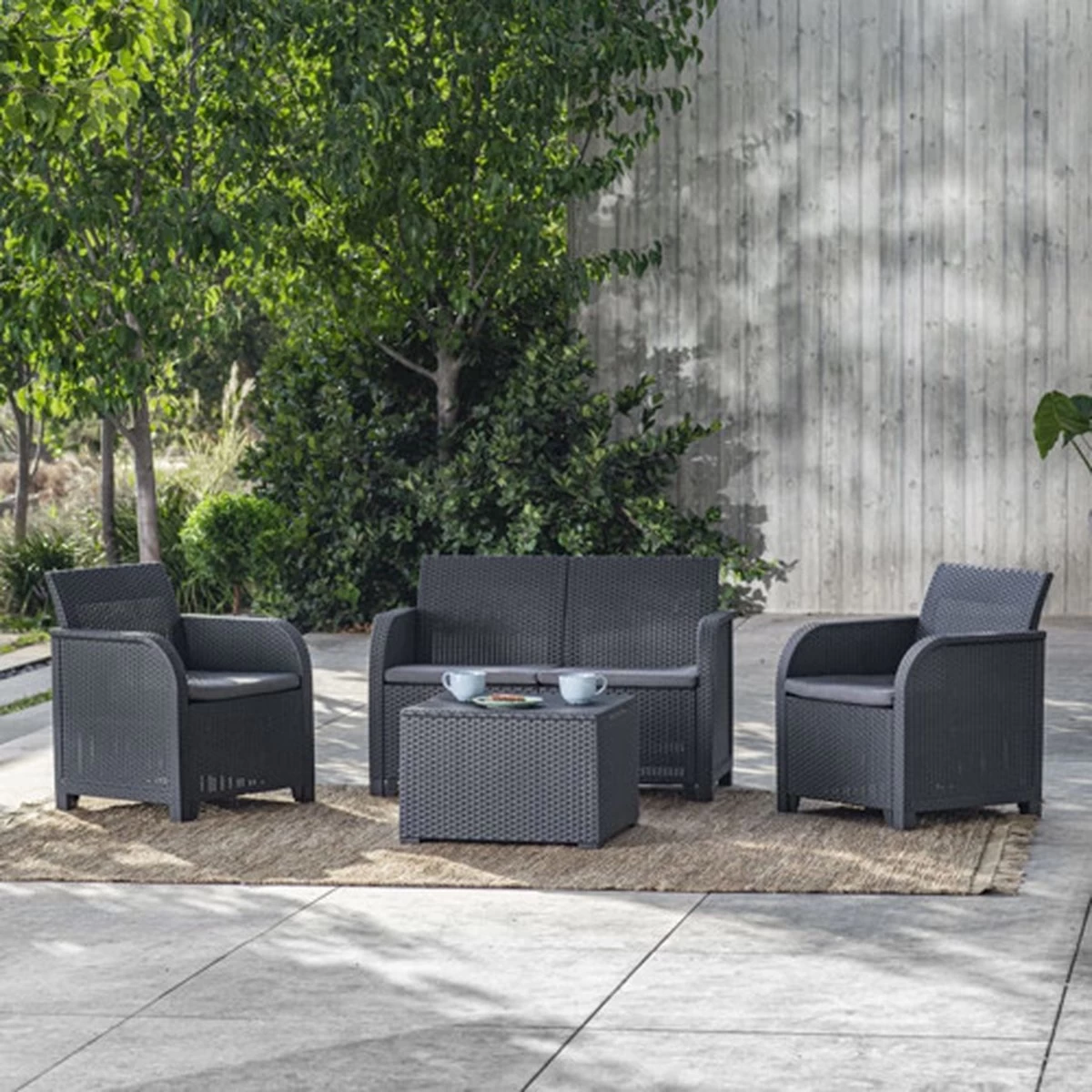 Keter Tuinbank 2-zits Rosalie Grafietkleurig - Afbeelding 3