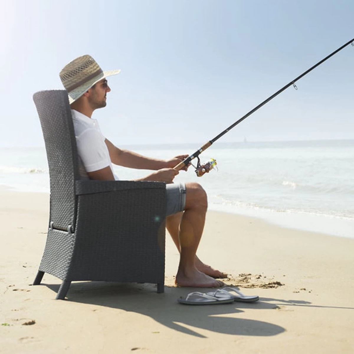 Allibert Vermont Verstelbare Tuinstoel - 64x68x107cm - Grafiet - Afbeelding 18