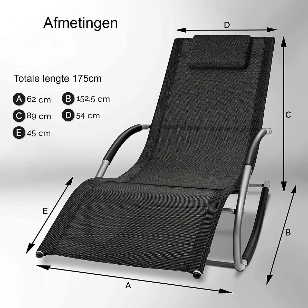Sens Design Zonnebed - Ligbed - Weerbestendig - Zwart - Afbeelding 3
