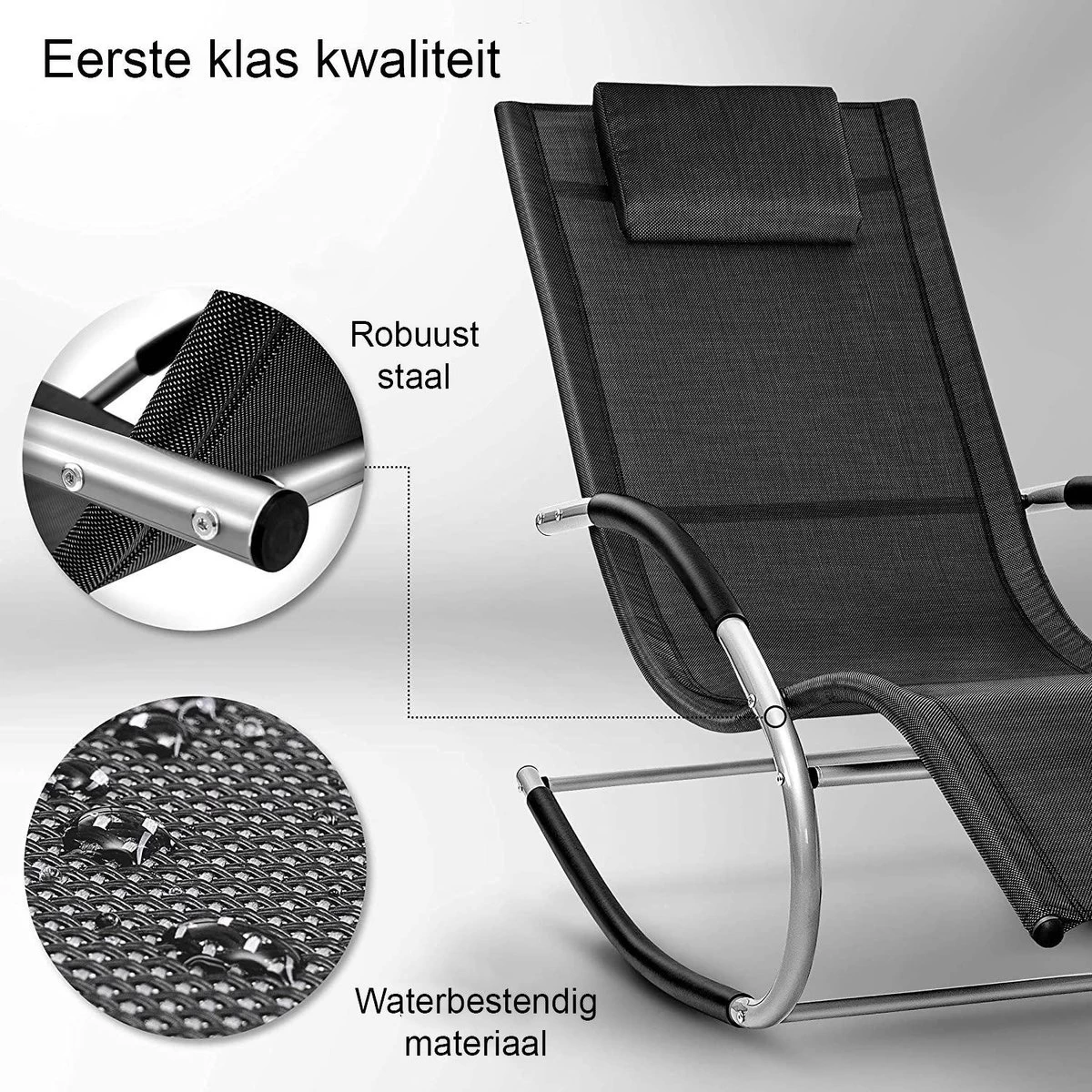 Sens Design Zonnebed - Ligbed - Weerbestendig - Zwart - Afbeelding 5