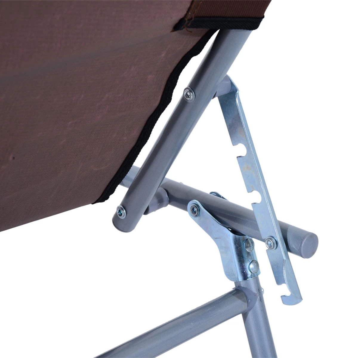 Outsunny Ligstoel Ligbank Voor Buiten Ligstoel Voor Op Het Strand Inklapbaar Met Zonnedak 3 Kleuren 84B-001 - Afbeelding 7