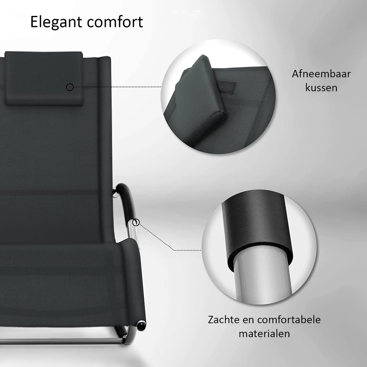 Sens Design Zonnebed - Ligbed - Weerbestendig - Antraciet - Afbeelding 5