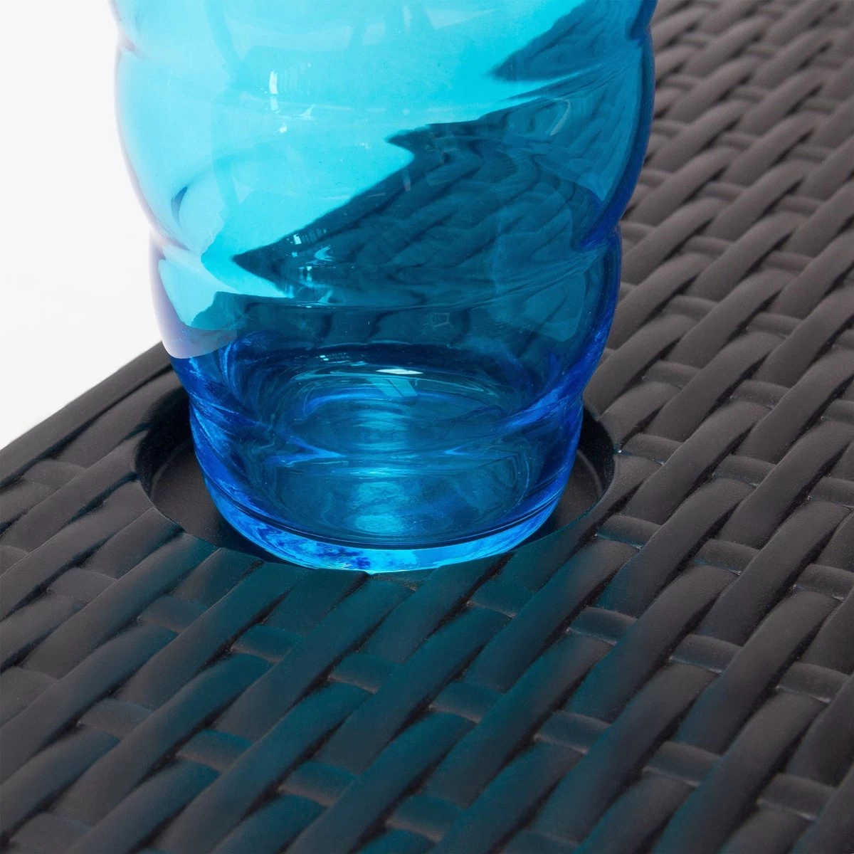 Relaxdays Balkontafel Inklapbaar, Balkon Tafel Rotan, Hangtafel Reling - Zwart - Afbeelding 9