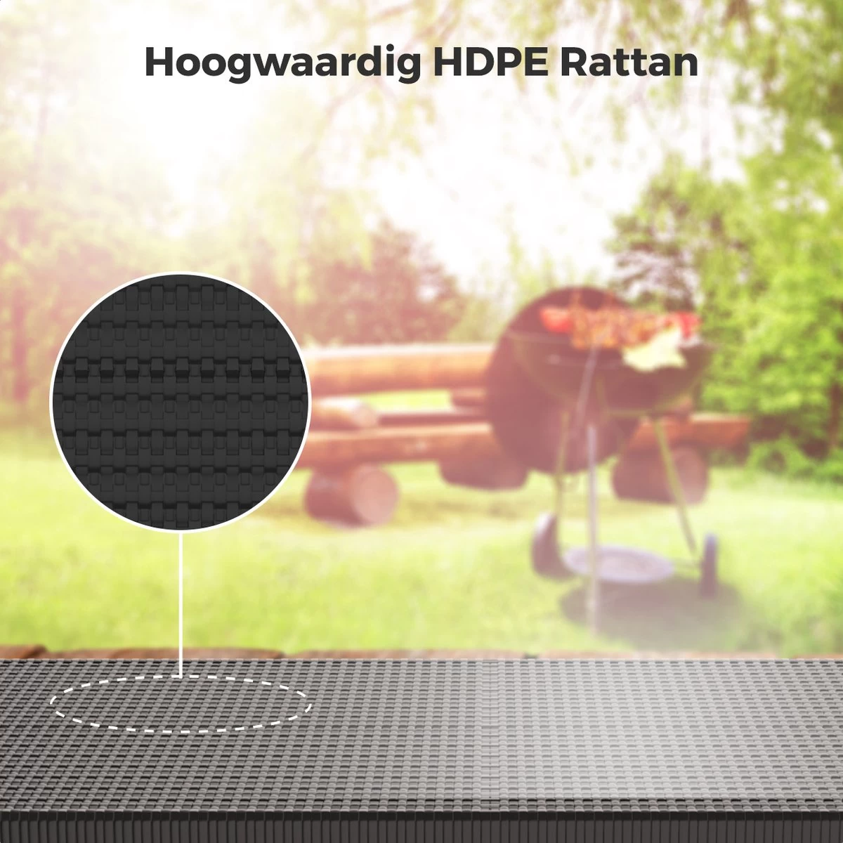 LifeGoods Klaptafel - Inklapbaar - 120 Cm - 4 Personen - Zwart - Afbeelding 7