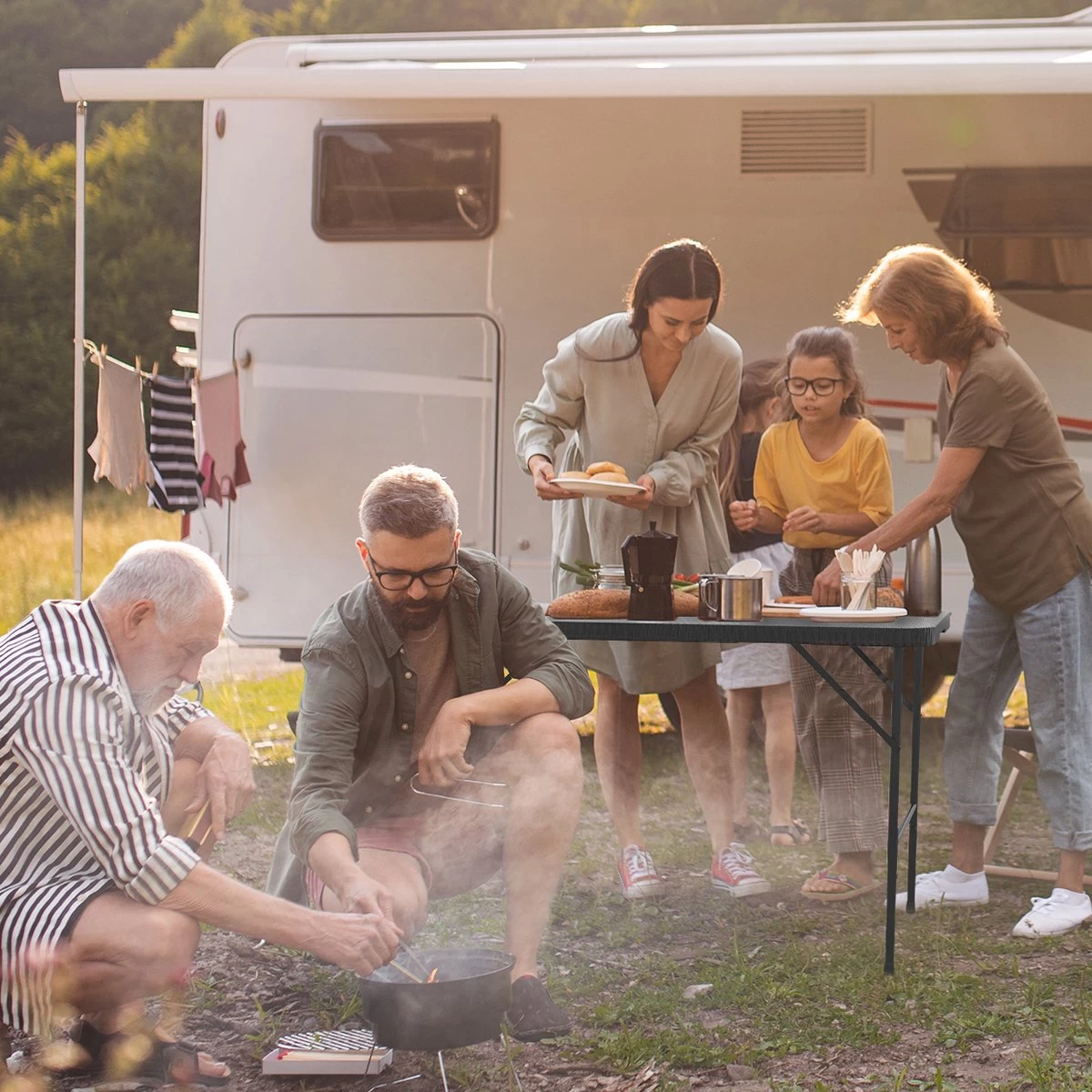 LifeGoods Klaptafel - Inklapbaar - 120 Cm - 4 Personen - Zwart - Afbeelding 8