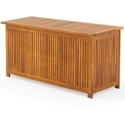 Casaria Opbergbox Acacia Hout – Weerbestendig 115cm - Bruin