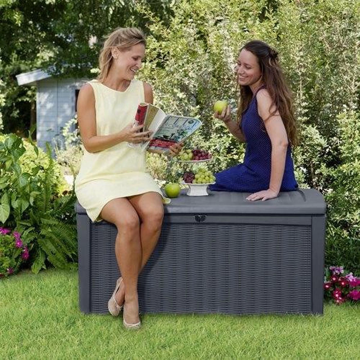 Keter - Borneo Opbergbox - 416 Liter - 129.5 X 62.5 X 70 Cm - Antraciet - Afbeelding 11