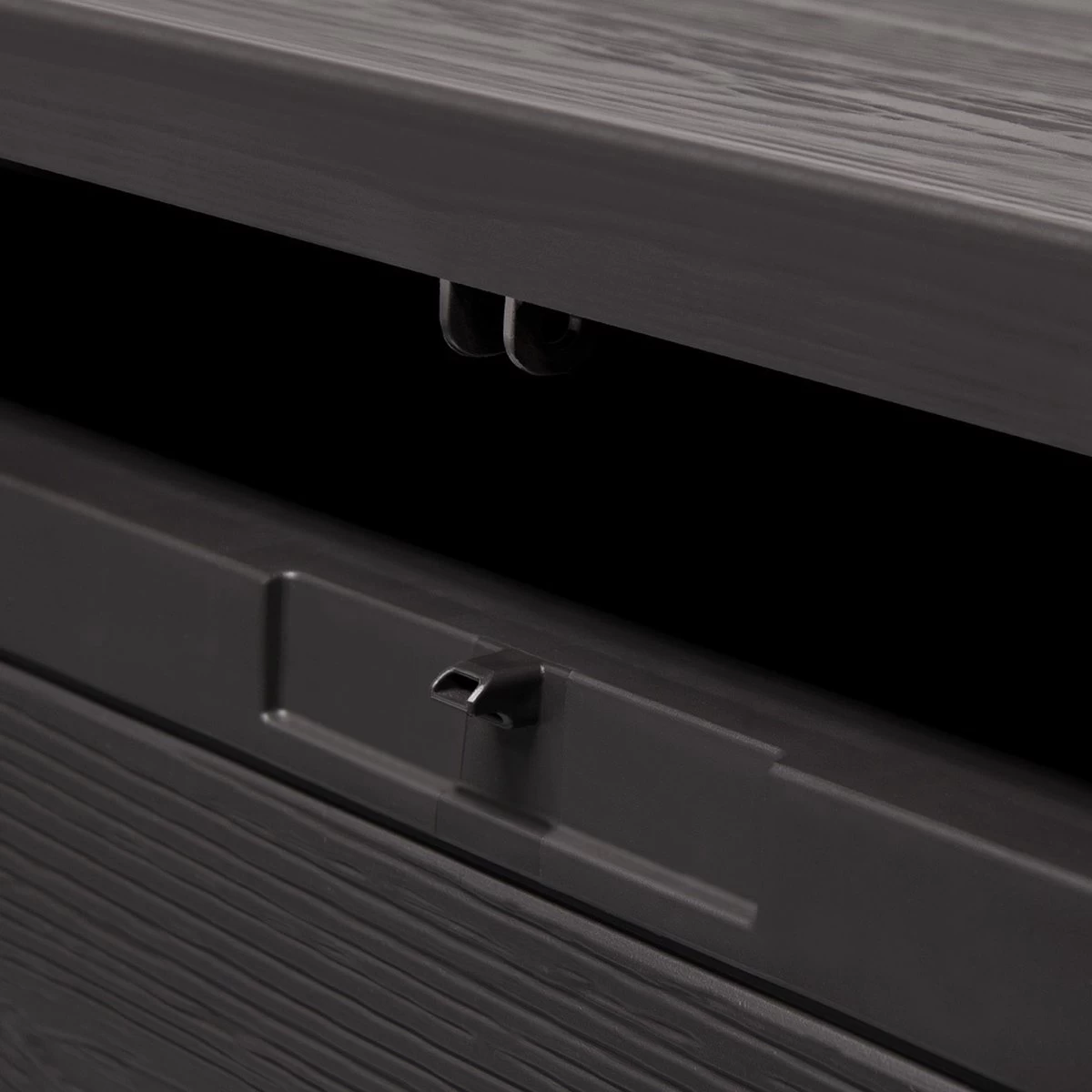 Merkloos Woody Tuin Opbergbox - 324 Liter 45x120x60 Cm - Tuinkussenbox - Antraciet/bruin - Afbeelding 8